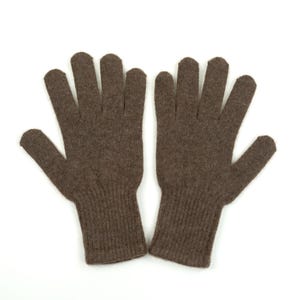 100% Organic Mongolian Sheep Wool Gloves - Luxury Sustainable Fiber - Ideal Christmas Gift Choco brown