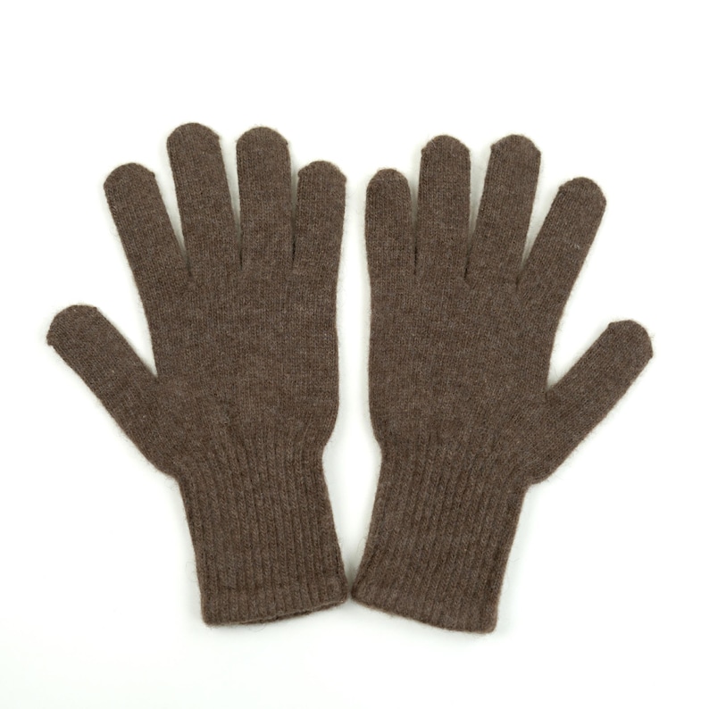 100% Organic Mongolian Sheep Wool Gloves - Luxury Sustainable Fiber - Ideal Christmas Gift Choco brown