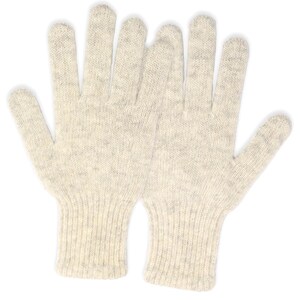 100% Organic Mongolian Sheep Wool Gloves - Luxury Sustainable Fiber - Ideal Christmas Gift Beige