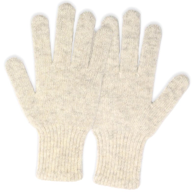 100% Organic Mongolian Sheep Wool Gloves - Luxury Sustainable Fiber - Ideal Christmas Gift Beige