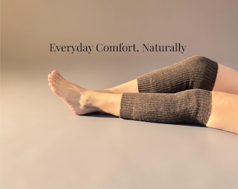 Ocieplacze na kolana z mongolskiej wełny owczej, dzianinowe, organiczne, bez barwników, na ból artretyczny, wsparcie stawów