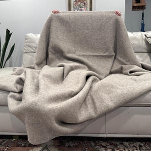 100% Yak Wool Oversized Throw Blanket- Natural Organic Un-Dyed Finest Fiber / Thick Cozy Warm Luxurious Home Textile / Made in Mongolia