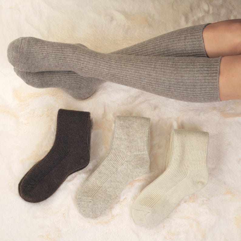 Knee-High Luxury Wool Socks - Organic Mongolian Sheep Wool | Ideal Christmas Gift | Made in Mongolia image 16