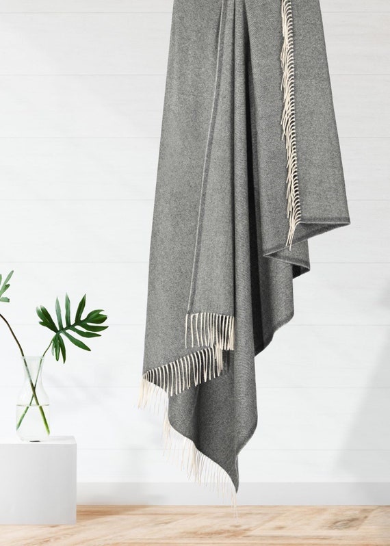 100% Premium Cashmere Throw Travel Blanket Wrap Heavenly Soft