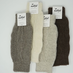 Organic Pure Sheep Wool Knee-Warmer - Premium, Dye-free, Sustainable fiber,  Unisex, Cozy Cold-Weather Accessories, Made in Mongolia