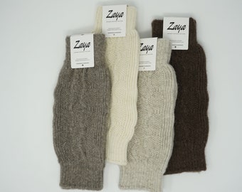 Organic Sheep Wool Knee Warmers: Mongolian Cozy Cold-Weather Winter Accessories