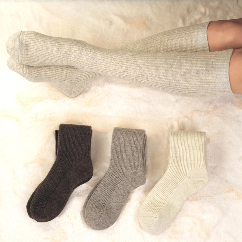 Knee-High Luxury Wool Socks - Organic Mongolian Sheep Wool | Ideal Christmas Gift | Made in Mongolia image 17