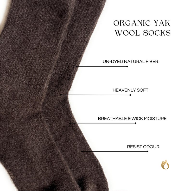 Organic Mongolian Yak Wool Socks – Cushioned, Breathable, for Outdoor Adventure & Indoor Comfort image 4