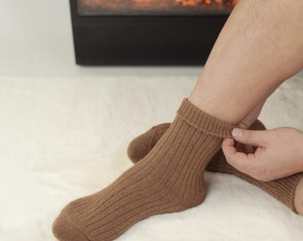 Organic Bactrian Camel Wool Socks: Mongolian Cozy Bed Socks
