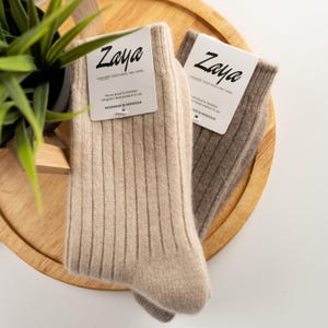 Organic Mongolian Cashmere Socks – Soft, Warm, Luxury Gift for Cold Weather, Travel & Bed Socks, Machine Washable