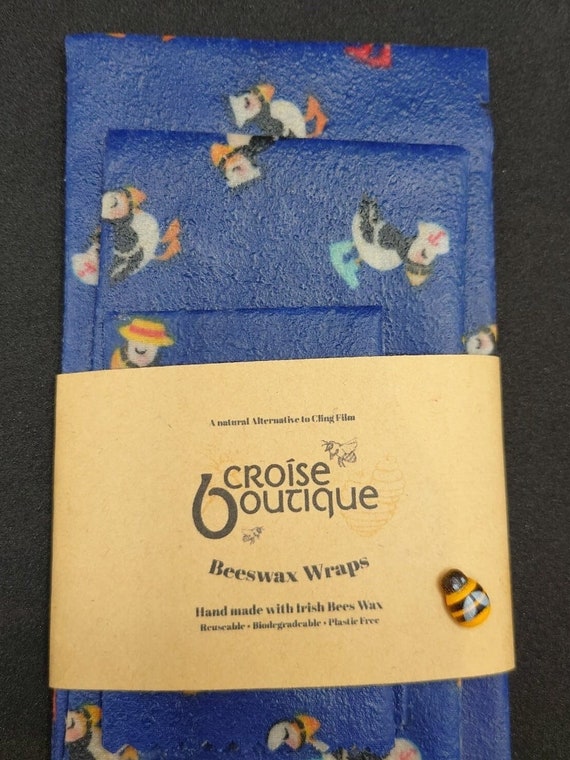Natural Elements Eco-Friendly Set of 3 Beeswax Food Wraps