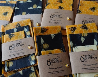 Beeswax Food Wraps, Eco Friendly Gift, Sandwich Wrap, Food Cover, Sustainable Zero Waste, Plastic Free, Birthday, Easter Gift, Mothers Day