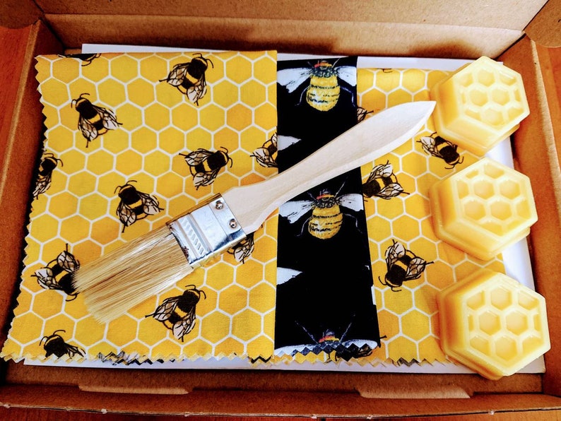 Make Your Own Beeswax Food Wrap Kit, Eco Friendly, Sustainable, Zero Waste Plastic Free, Birthday, For Her, Easter, DIY Kit, Letterbox Gift image 1