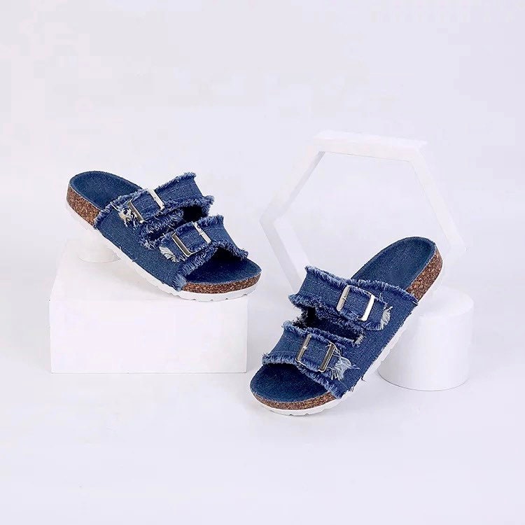 denim jean sandals