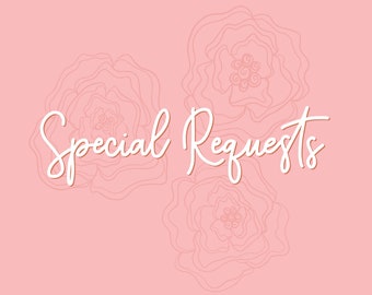 Special Request Upcharge for Birth Flower Order (Must purchase with a drawing)