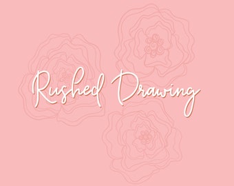 Rushed Request for Birth Flower Drawing (Must purchase with a drawing) | Up-Charge | Same or One-Day Processing