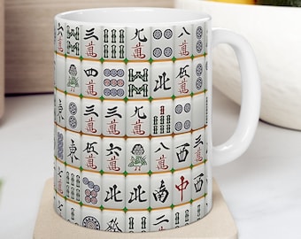 Tazza da Mahjong, tazza per amanti del mahjong, regalo Mahjong, tazza da caffè Mahjong, regalo Mahjong per il nonno, tazza per giocatori di mahjong, regalo di compleanno Mah-Jongg
