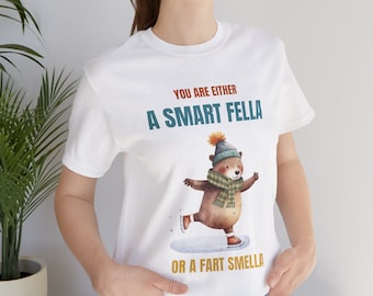 Você é um cara inteligente ou peido Camisa Smella, camisa engraçada, camiseta humorística, camisa inteligente, piada de guaxinim, camisa engraçada de guaxinim, camisa cheirosa
