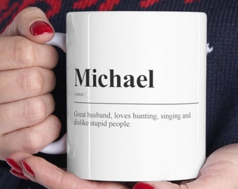 Custom Mug Text, Personalize Name Coffee Mug With Custom Definition, Custom funny Mug, Name Meaning Mug, Name Definition Cup