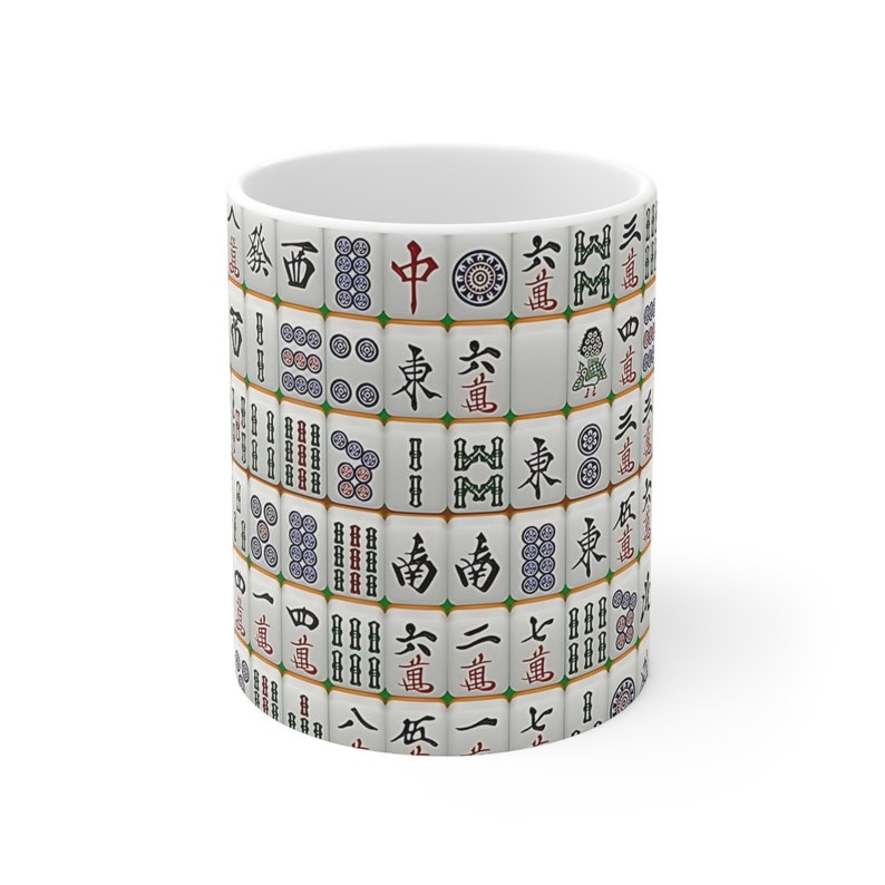 Mahjong Mug, mahjong lovers mug, Mahjong gift, Mahjong Coffee Mug, mahjong gift for grandpa, mahjong player mug, Mah-Jongg Birthday Gift image 3