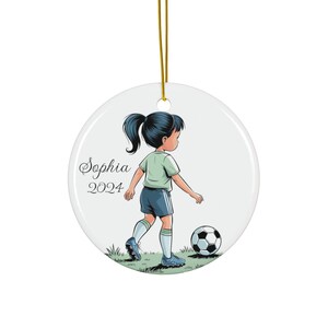 Soccer Ornaments, Soccer Girl Ornament, Custom Soccer Gift, Personalized Soccer Xmas Gift, Soccer Lover Ornament, Soccer Gift Name, Soccer