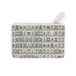 Mahjong Bag, Mahjong Tile Bag, Mahjong Mini Clutch Bag, mahjong Zip Pouch, Mahj Tile Tote, Mahjong Gift, mahjong Zipper Pouch, Game Bag