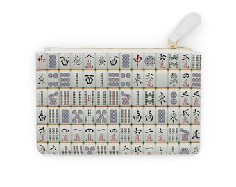 Mahjong Bag, Mahjong Tile Bag, Mahjong Mini Clutch Bag, mahjong Zip Pouch, Mahj Tile Tote, Mahjong Gift, mahjong Zipper Pouch, Game Bag