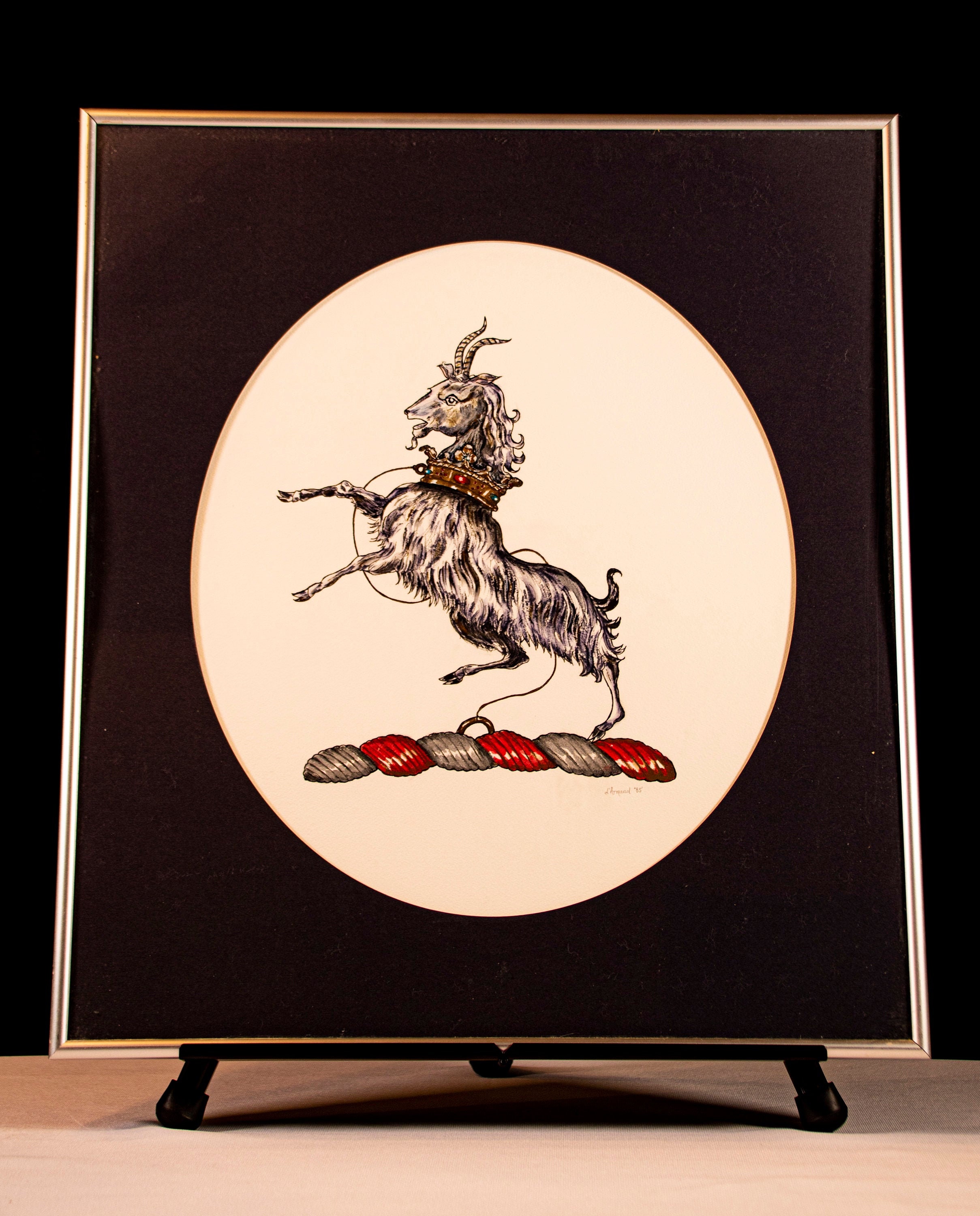 Heraldic Goat With Crown - Etsy UK