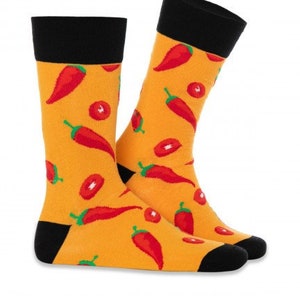 Chili Men Socks / Perfect Gift for Men / Funny Socks