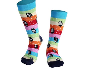 Men Multicolored Pattern Fashionable Fun Crew Cotton Socks Chanwazibibiliu Iceberg Ice Cream Mens Colorful Dress Socks Funky Men Multicolored Pattern Fashionable Fun Crew Cotton Socks Chanwazibibiliu Iceberg Ice Cream Mens Colorful Dress Socks Funky