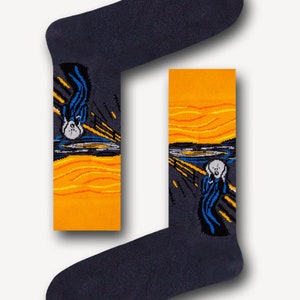 Scream Art Socks /  Edvard Much Socks / Best Socks Gift