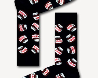 Nutella Black Socks / Unisex Socks