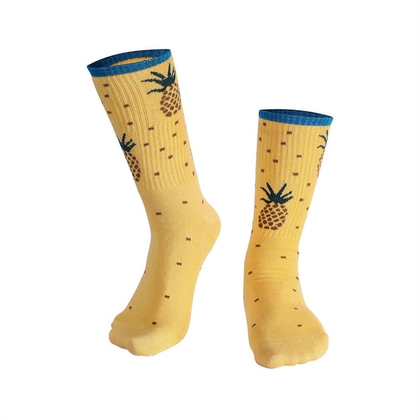 Yellow Pineapple  Socks / Perfect Gift for Unisex / Funny Socks / Pine Apple Gift