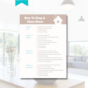 Streamline Your Cleaning Routine: House Cleaning Schedule & Checklist Planner