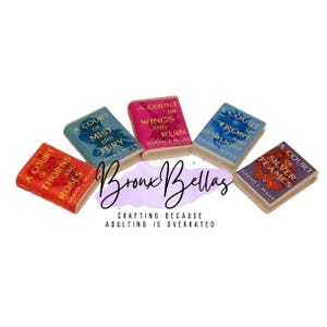 Mini Book Blanks / Book Nook, Bookshelf Decor/ Tiny Books / 3d printed mini books / TBR Jars/ miniature books/ Free mini book template