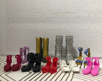 1/6 Scale Curvy & Tall Fashion Doll Shoes 11 1/2" Fashion Doll Photography, Dioramas, Dollhouse Decor