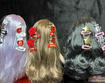 1/6 Scale Hair Clips for 11-12" Fashion Doll 11 1/2" Fashion Doll Photography, Dioramas
