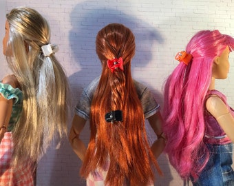 1/6 Scale Hair Clips for 11-12&quot; Fashion Doll 11 1/2&quot; Fashion Doll Photography, Dioramas, Dollhouse Decor, Craft Supply