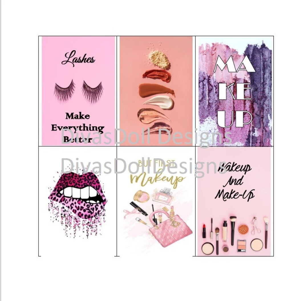 Makeup & Glam Printable Dollhouse Artwork Perfect for Framing 12 Piece Etsy