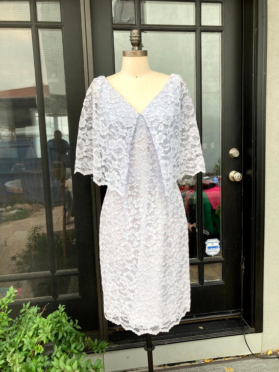 1960's Blue Lace Dress by Lilli Diamond