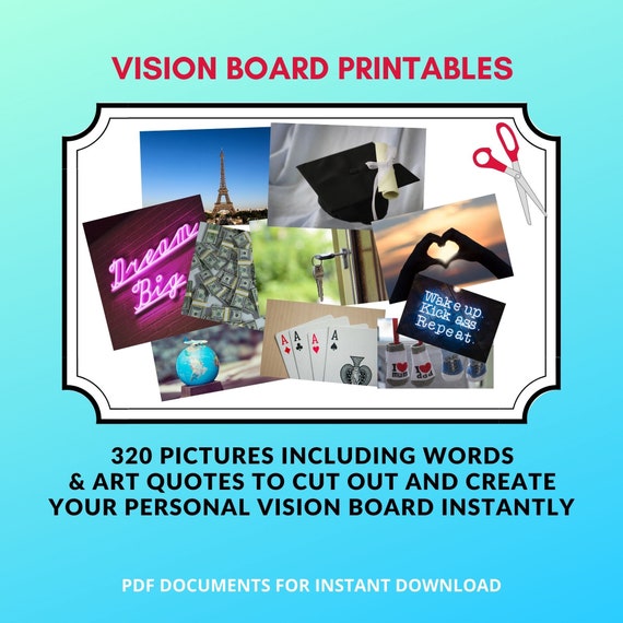 Vision Board Printables 2024, Vision Board Accessories, Vision Board Kit  Supplies, Vision Board Magazine, Motivational Board, LOA -  Norway