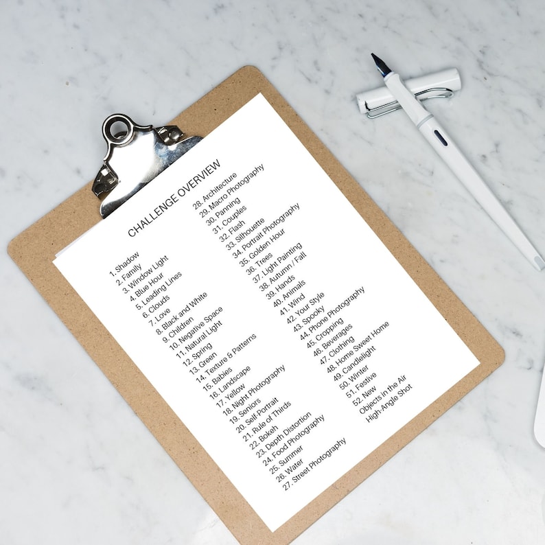 Photography Assignment Ideas Photo Prompts Tasks Etsy