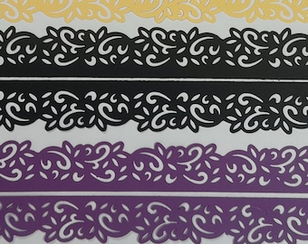 Creative Memories  VINTAGE FLORAL  Borders Die Cut Scrapbook  12” 6 pieces