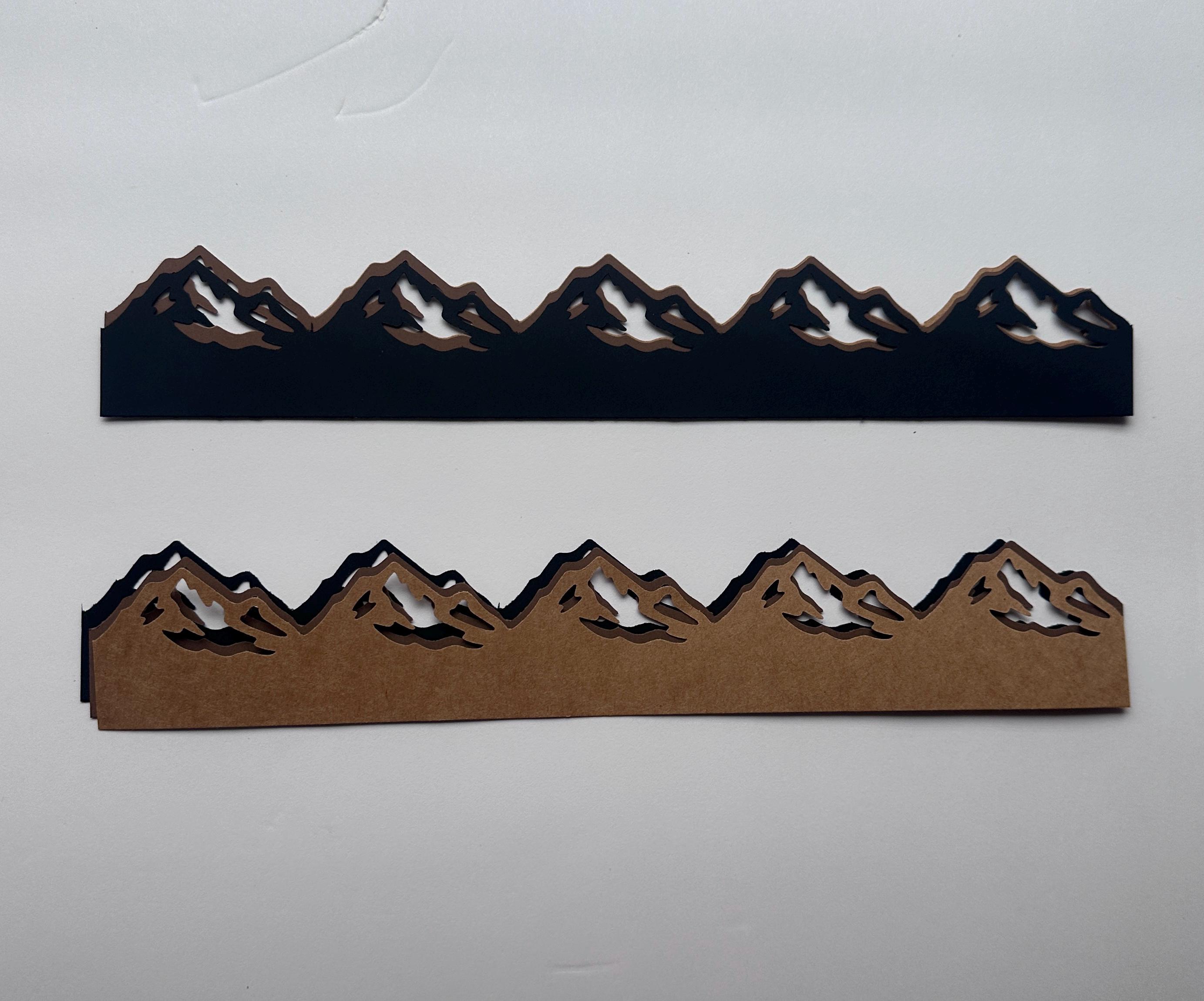 Alpine Tree Border Creative Memories ALPINE MOUNTAINS Borders Die Cut Scrapbook 12” 6 ...