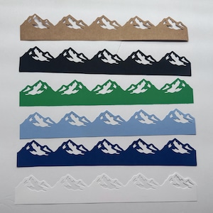 Creative Memories ALPINE MOUNTAINS Borders Die Cut Scrapbook  12” 6 pieces