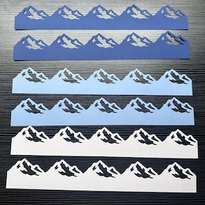 Bordes troquelados Creative Memories ALPINE MOUNTAINS para álbum de recortes, 12", 6 piezas