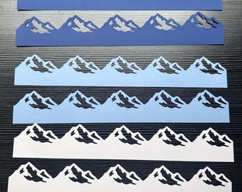 Creative Memories ALPINE MOUNTAINS Borders Die Cut Scrapbook  12” 6 pieces