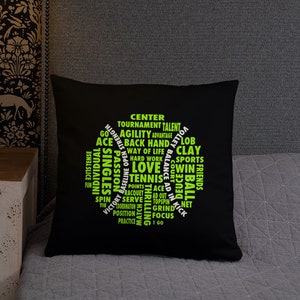 Love Tennis Pillow. Tennis home decor. Tennis home. Tennis gift. Tennis pillow. Tennis passion. Tennis player.