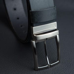 Handmade Leather Belt, Italian Leather from La Perla Azzurra, Gift Set