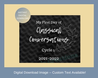 First Day of Classical Conversations 2023-24 Cycle 3  Instant Download